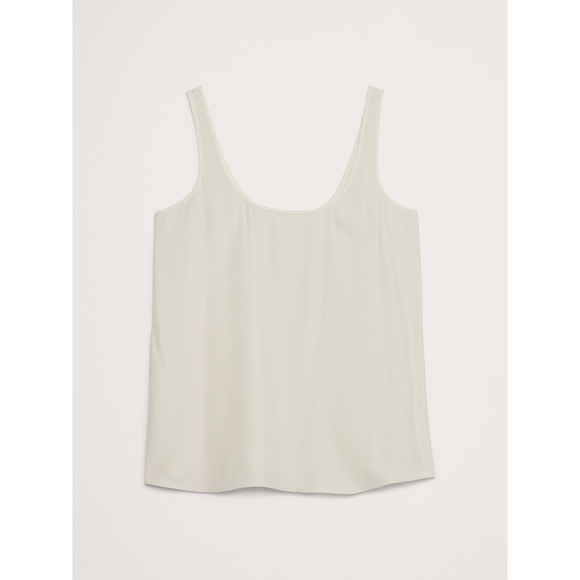 Banana Republic Essential Silk Tank in White - Picture 5 of 5